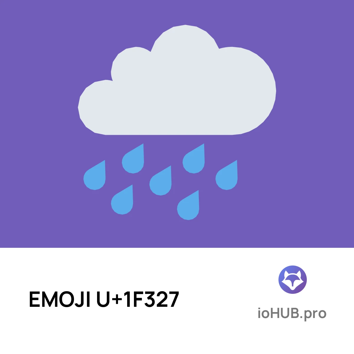 🌧️ Cloud with Rain - Emoji | ioHUB