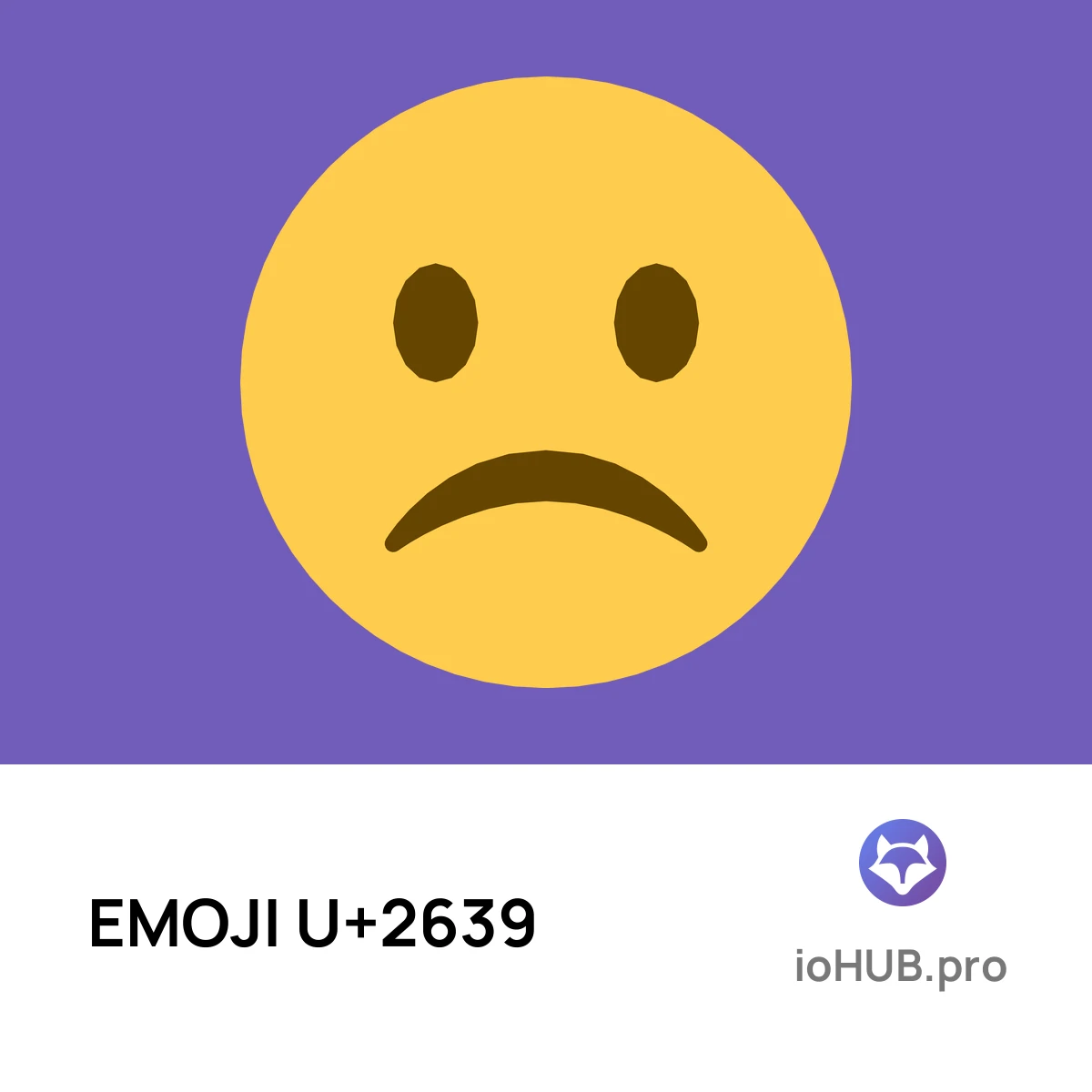 ☹ Эмоджи frowning face - Эмоджи | ioHUB