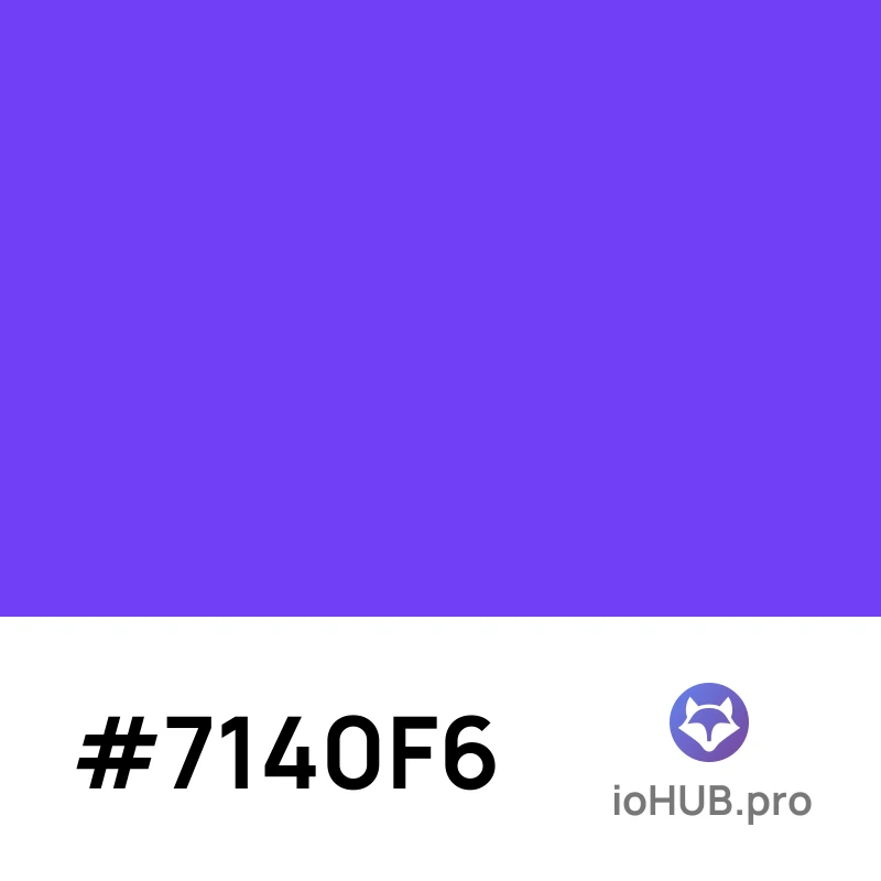 Color #7140f6 - Guía Completa y Valores | ioHUB