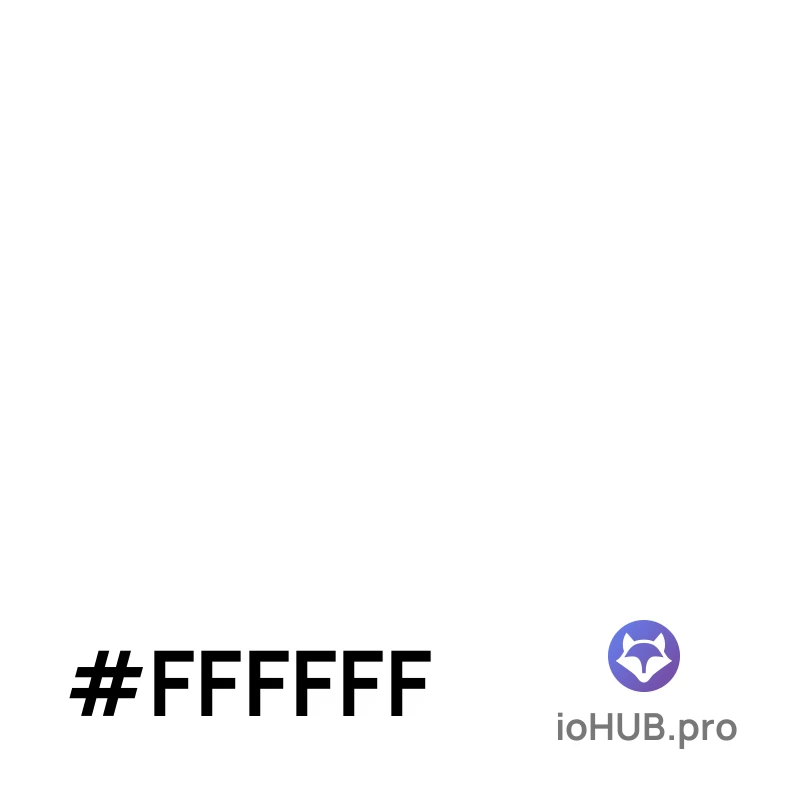 Color #ffffff - Guía Completa y Valores | ioHUB