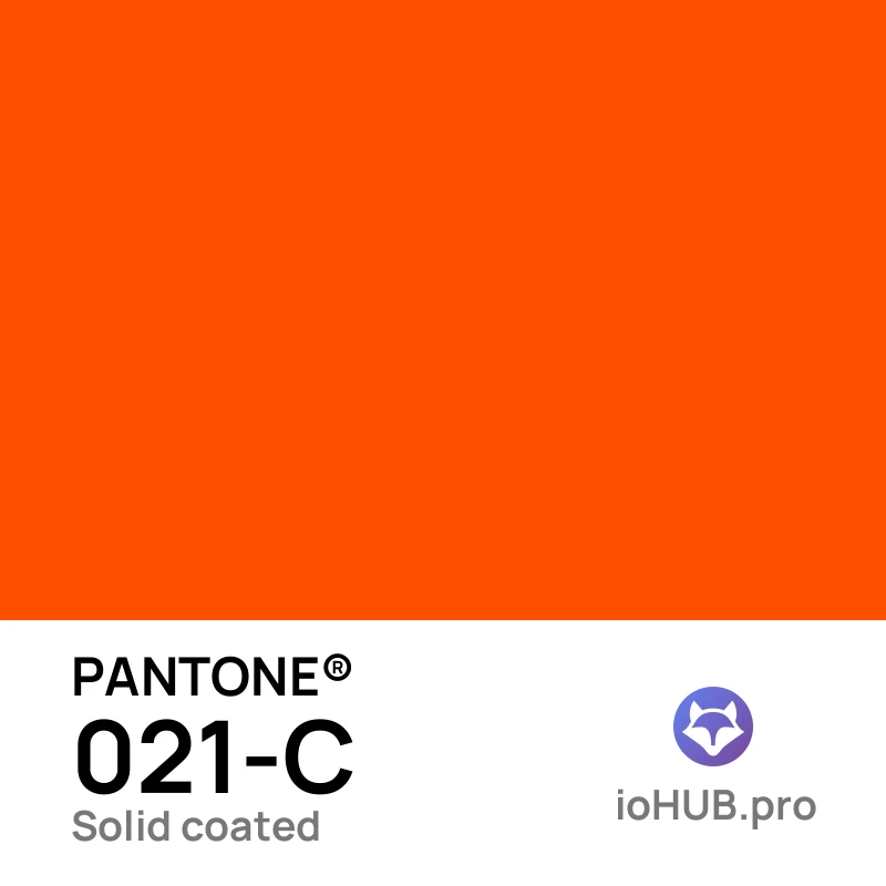 PANTONE 021-c Solid Coated Orange | ioHUB - Online Tools