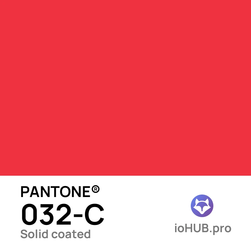 PANTONE 032-c Solid Coated Warm Red | ioHUB - Online Tools