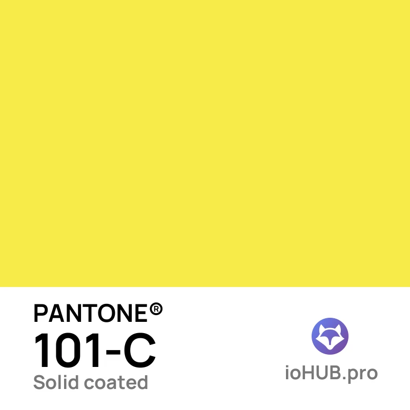 PANTONE 101-c Solid Coated Bright Yellow | ioHUB - Herramientas Online
