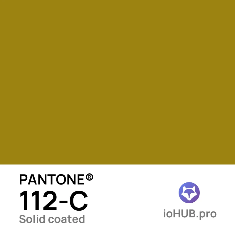 PANTONE 112-c Solid Coated Olive Drab Yellow | ioHUB - Online Tools