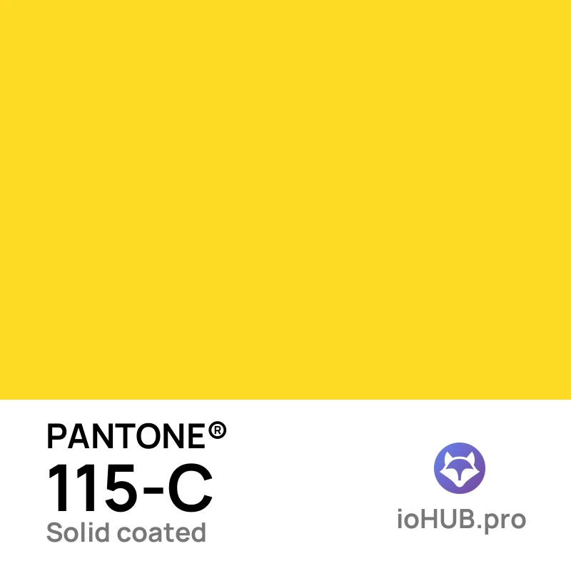 PANTONE 115-c Solid Coated Lemon Yellow | ioHUB - Herramientas Online
