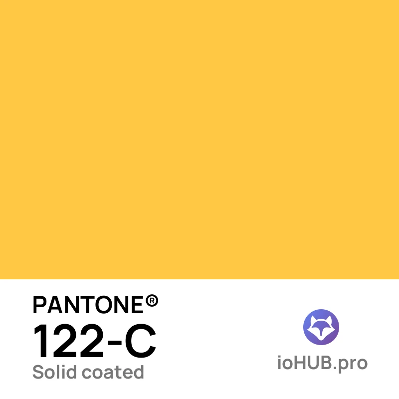 PANTONE 122-c Solid Coated Sunny Yellow | ioHUB - Online Tools