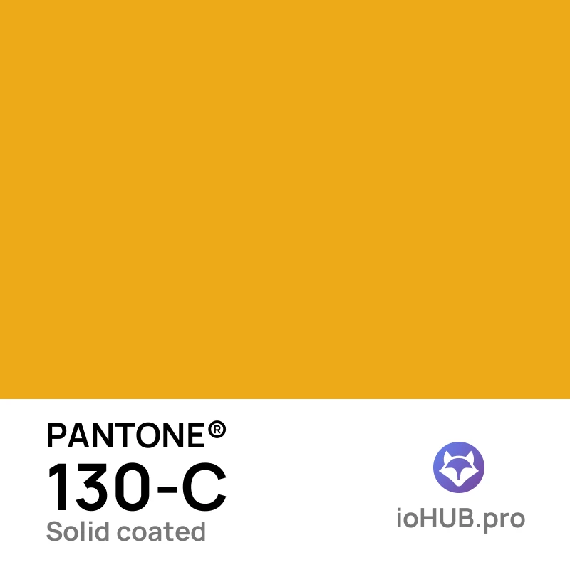 PANTONE 130-c Solid Coated Amber | ioHUB - Herramientas Online