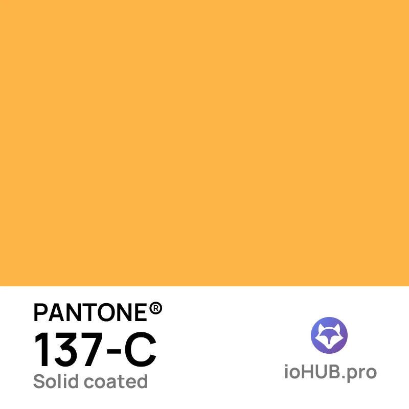 PANTONE 137-c Solid Coated Orange Yellow | ioHUB - Herramientas Online