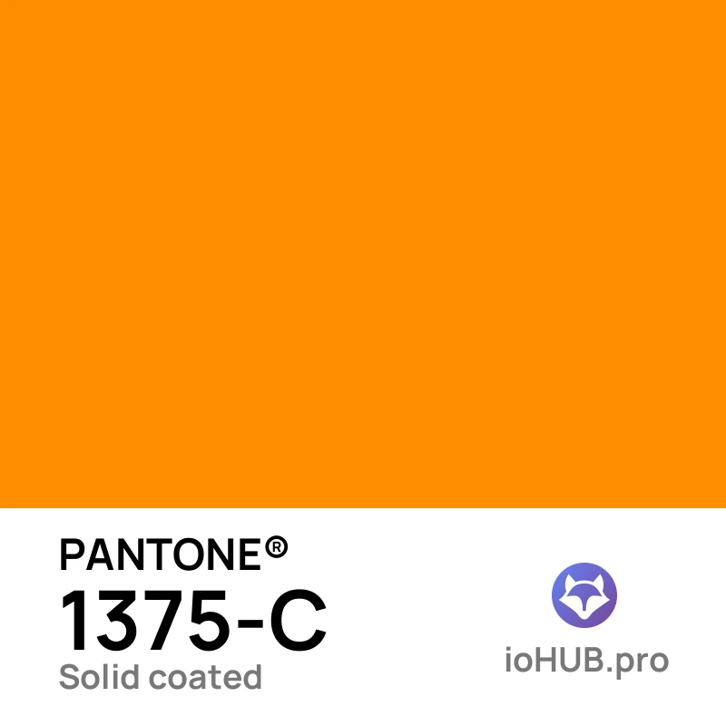PANTONE 1375-c Solid Coated Bright Orange | ioHUB - Online Tools