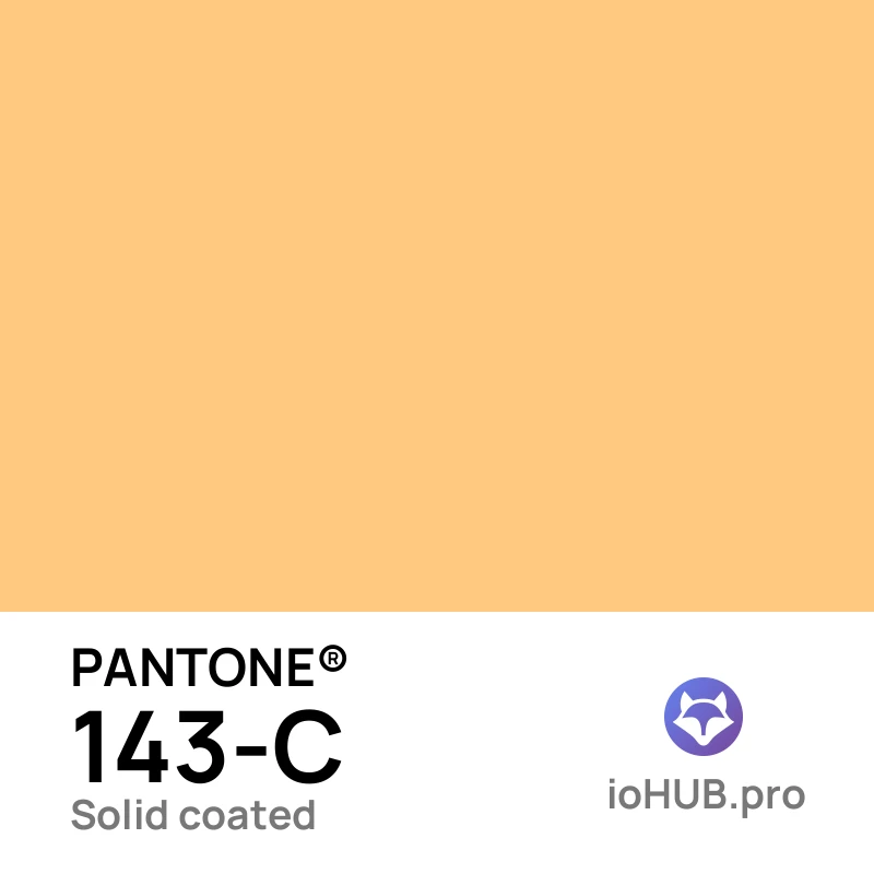 PANTONE 143-c Solid Coated Peach Yellow | ioHUB - Online Tools