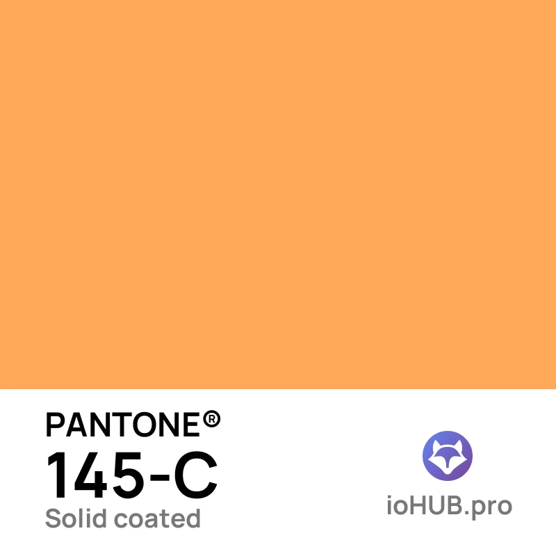 PANTONE 145-c Solid Coated Orange Peel | ioHUB - Herramientas Online