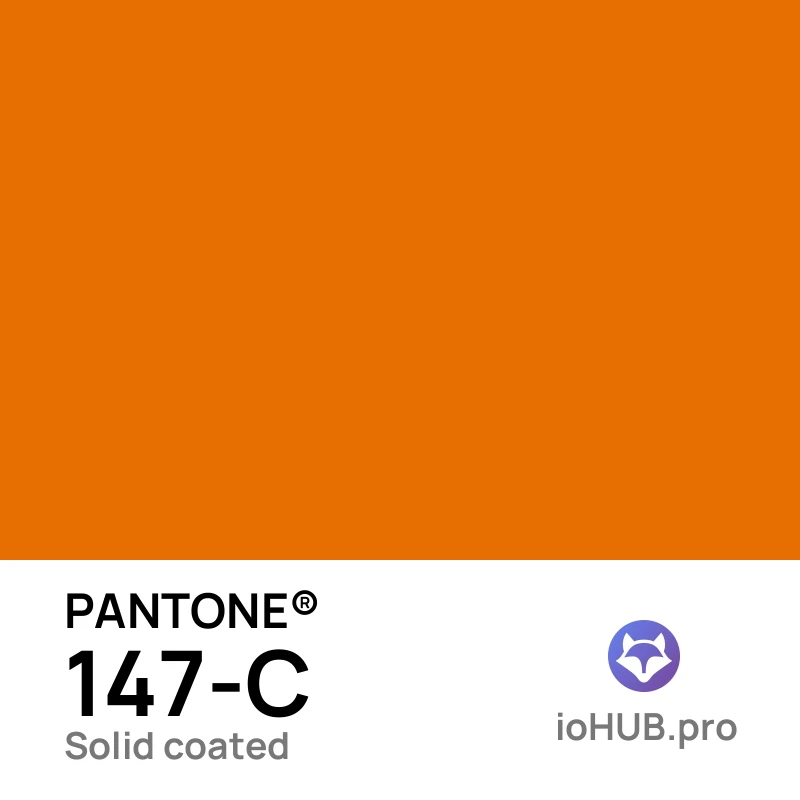 PANTONE 147-c Solid Coated Burnt Orange | ioHUB - Online Tools