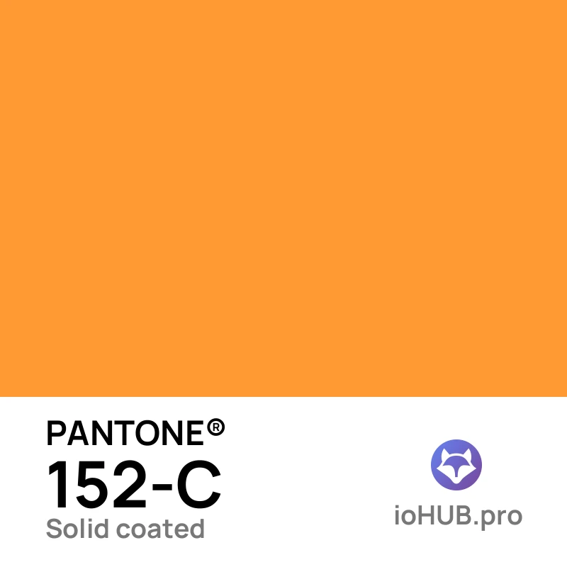 PANTONE 152-c Solid Coated Pure Orange | ioHUB - Online Tools