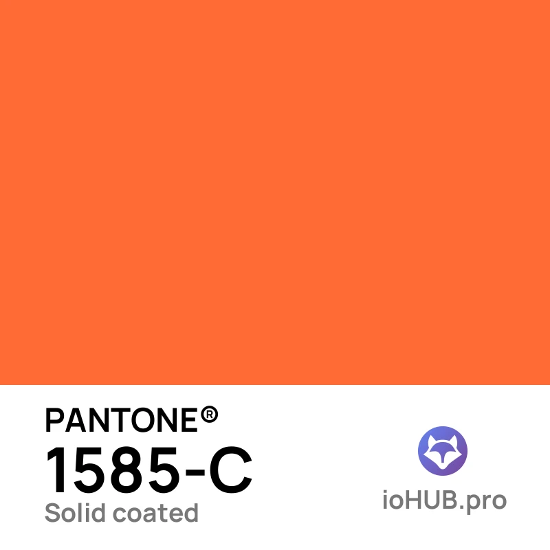 PANTONE 1585-c Solid Coated Tangerine | ioHUB - Online Tools