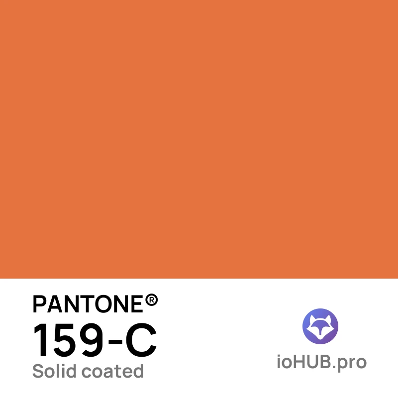 PANTONE 159-c Solid Coated Burnt Sienna | ioHUB - Online Tools