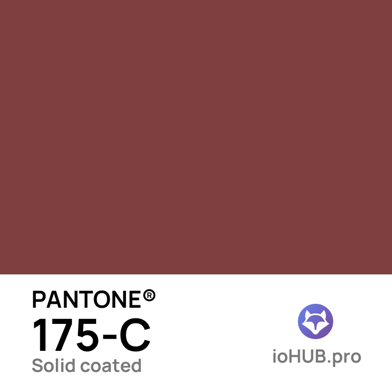 PANTONE 175-c Solid Coated Mahogany Brown | ioHUB - Online Tools