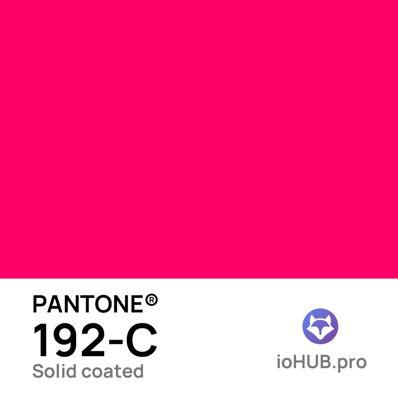 PANTONE 192-c Solid Coated Electric Pink | ioHUB - Online Tools