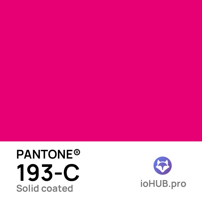 PANTONE 193-c Solid Coated Deep Magenta | ioHUB - Online Tools