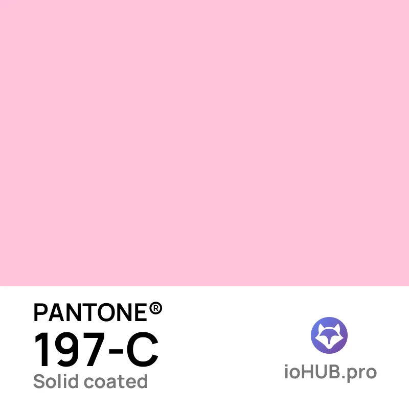 PANTONE 197-c Solid Coated Light Pink Lavender | ioHUB - Online Tools