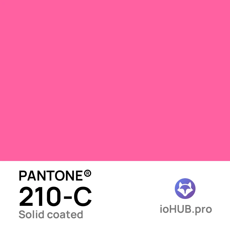 PANTONE 210-c Solid Coated Bright Pink Rose | ioHUB - Online Tools