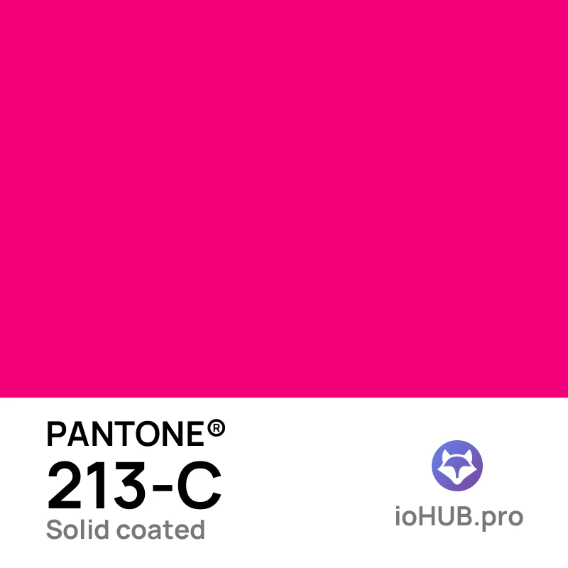 PANTONE 213-c Solid Coated Deep Magenta Pink | ioHUB - Online Tools