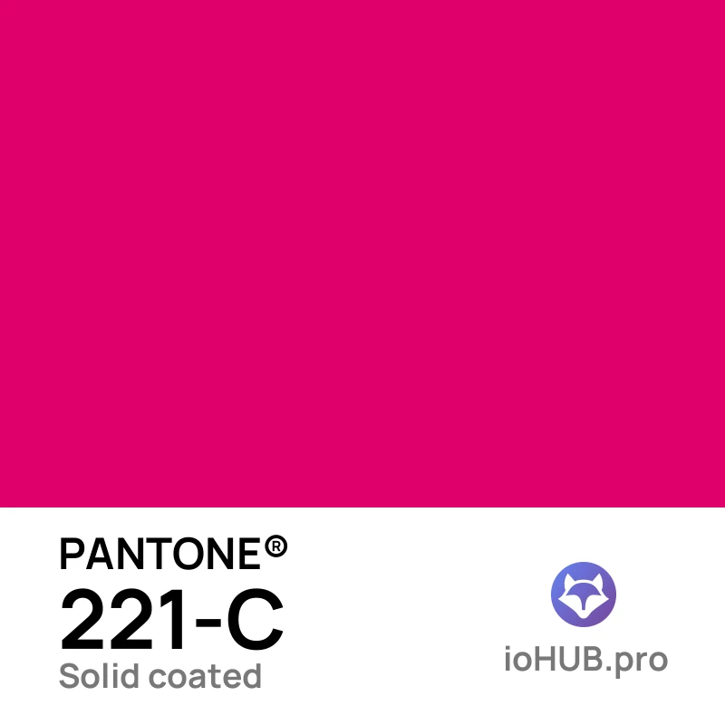 PANTONE 221-c Solid Coated Deep Pink Red Dark | ioHUB - Online Tools