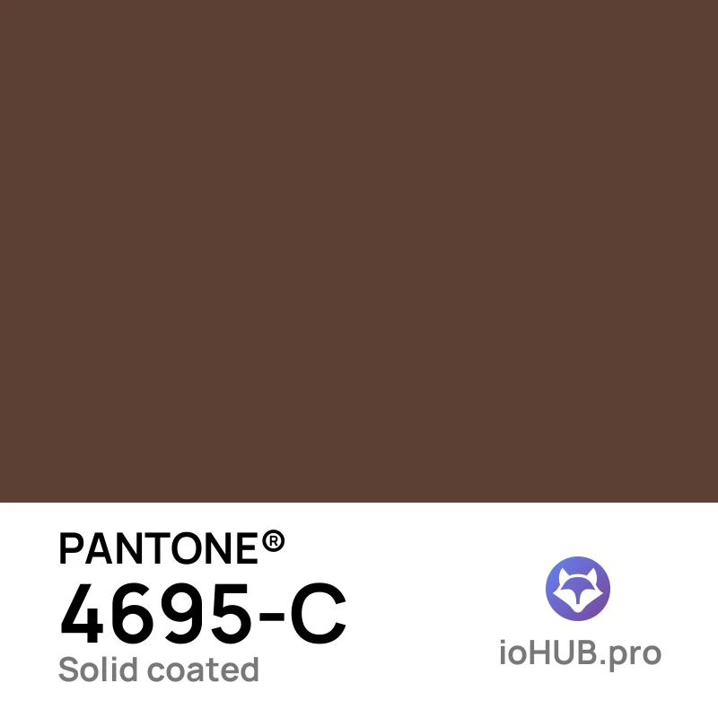 PANTONE 4695-c Solid Coated Chocolate Brown | ioHUB - Herramientas Online