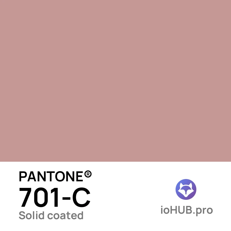 PANTONE 701-c Solid Coated Dusty Rose | ioHUB - Online Tools