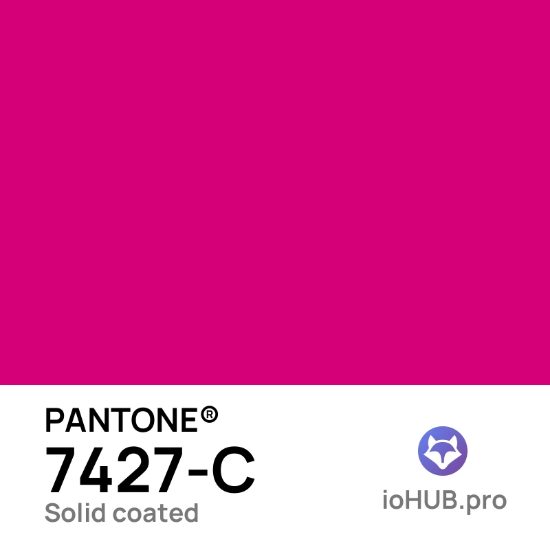 PANTONE 7427-c Solid Coated Bright Fuchsia | ioHUB - Онлайн инструменты