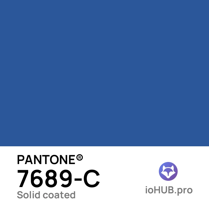 PANTONE 7689-c Solid Coated Royal Blue | ioHUB - Онлайн инструменты